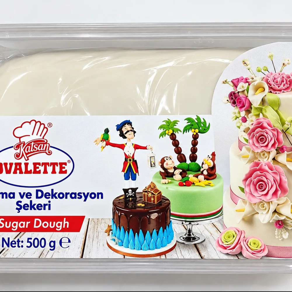 Мастика цукрова біла KATSAN OVALETTE, 500 гр