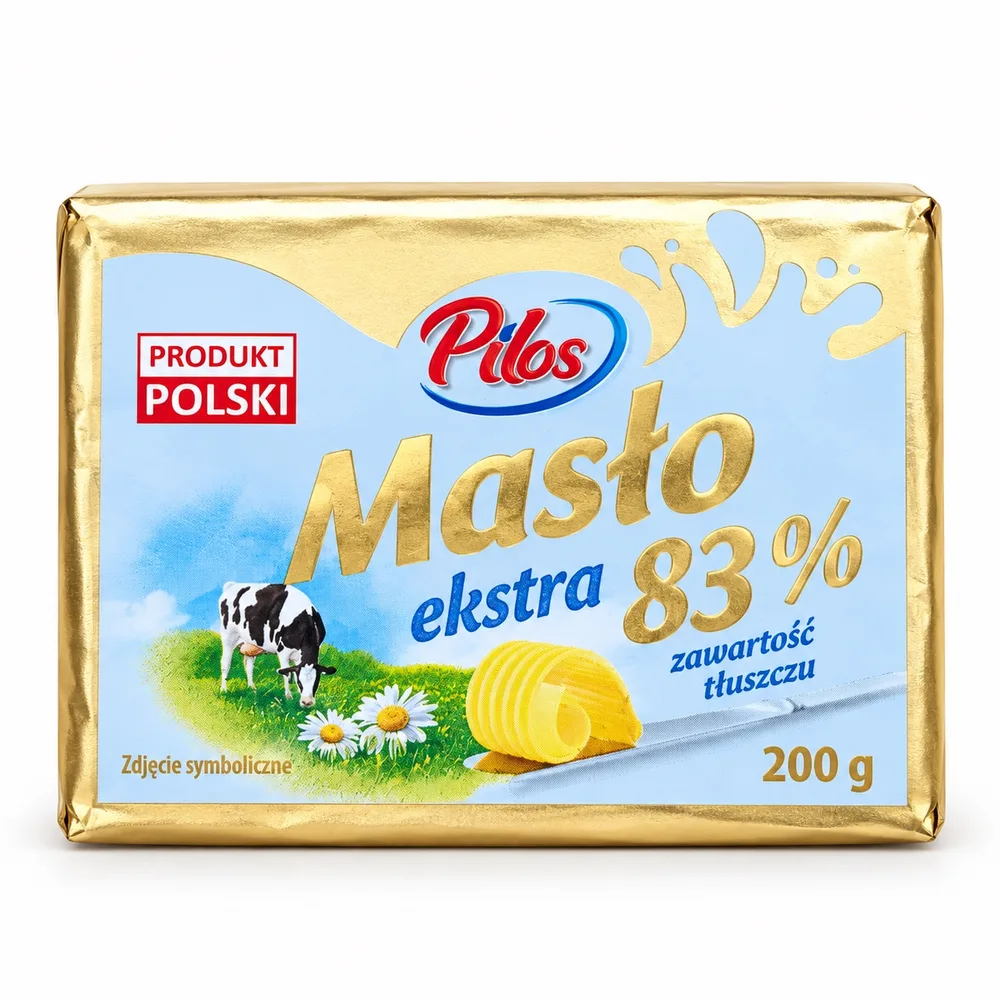 Масло вершкове Pilos Ekstra 83%, 200 гр